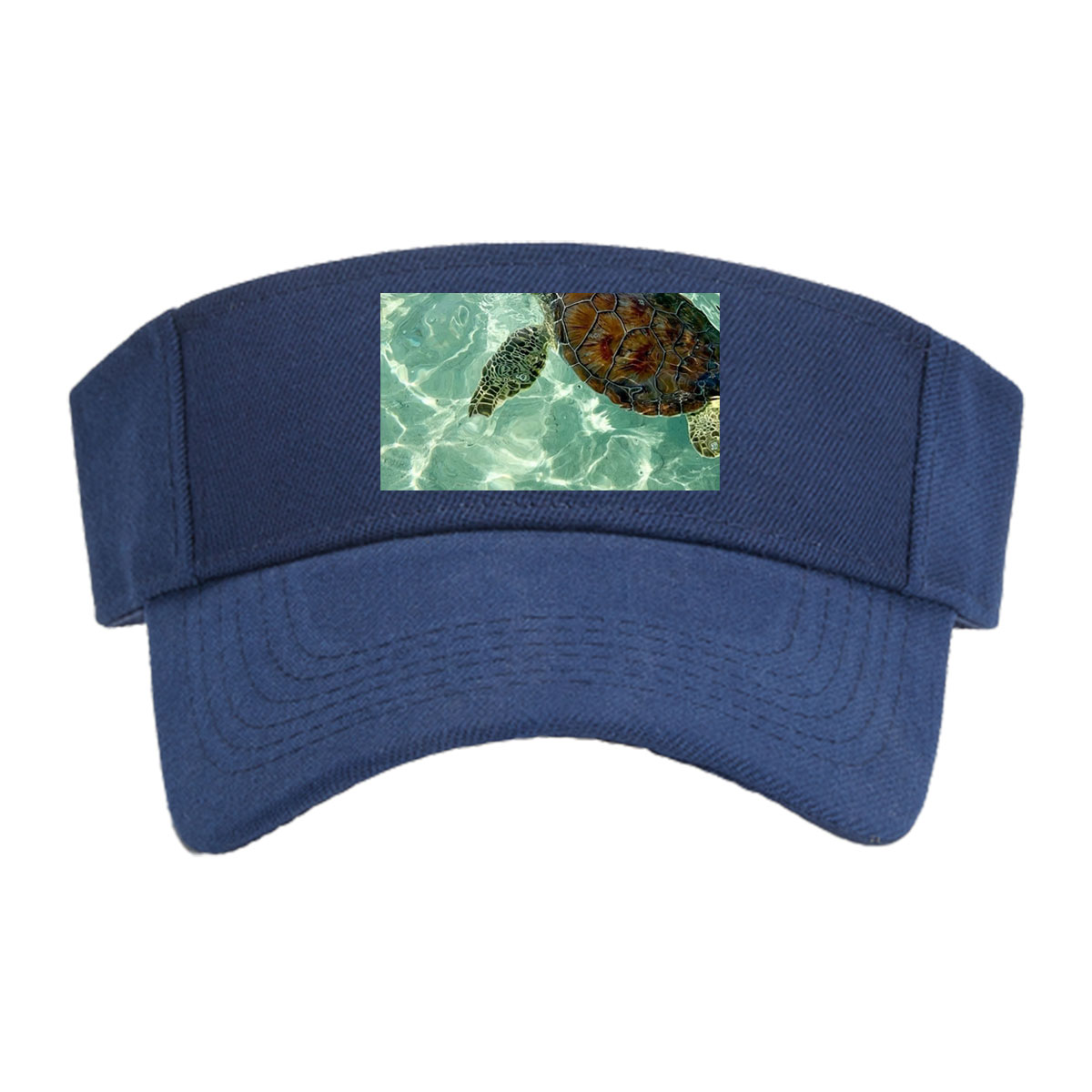 Sea Turtle Swimming in Clear Turquoise Water -  Visor cap