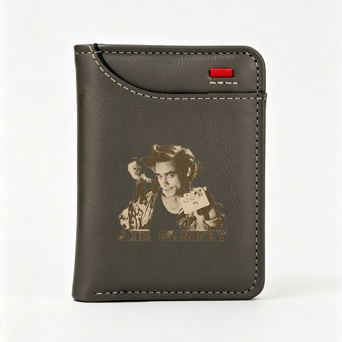 Jim Carrey: Actor and Comedian in Classic Portrait Style - Vertical Style Wallet