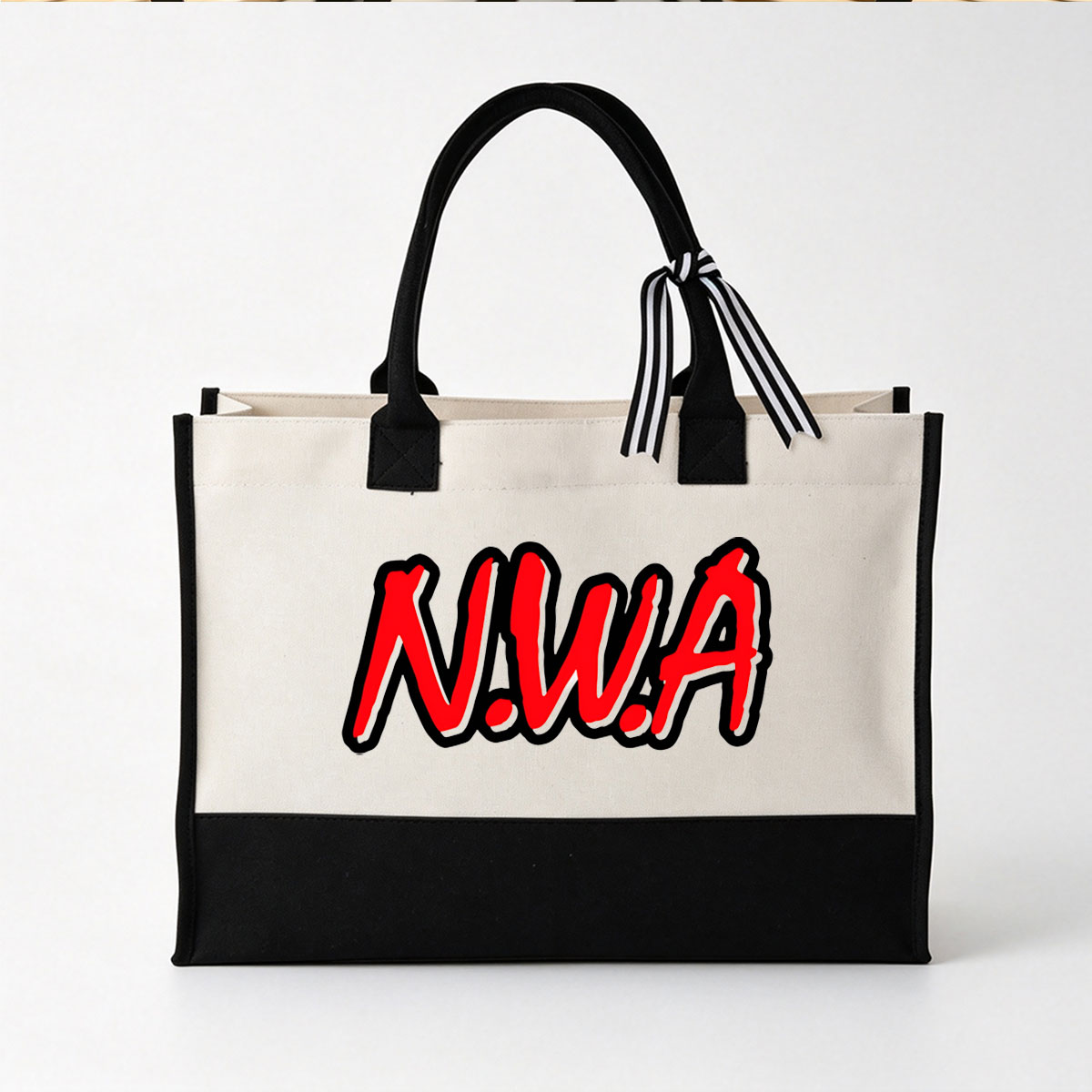 N.W.A. - American Hip-Hop Group Logo - Canvas patchwork gift tote bag