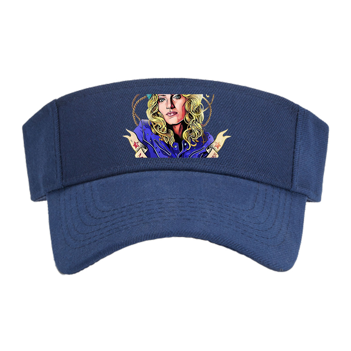 Country Music Legend in Blue Hat and Jacket with 