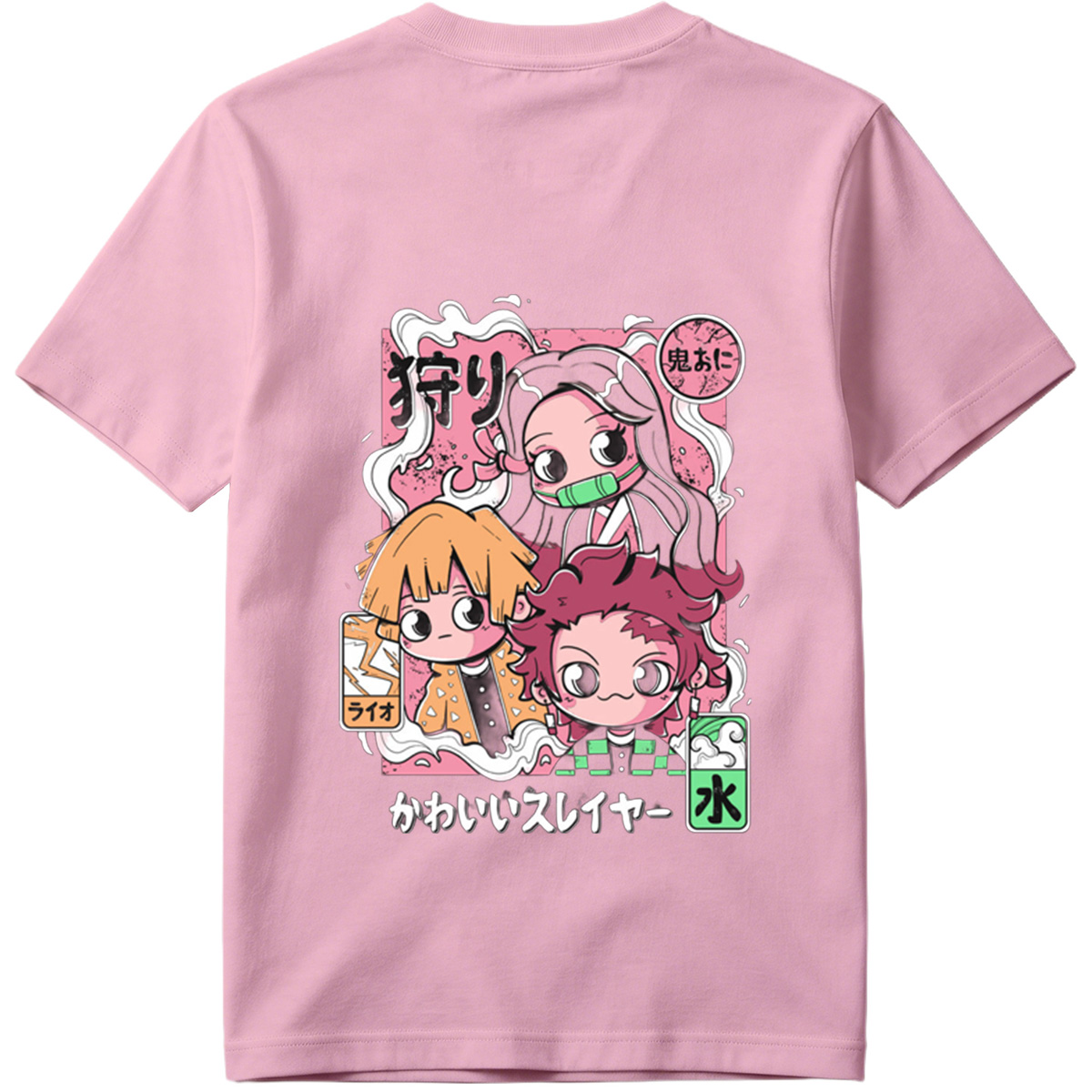 Cute Slayer: Nezuko, Zenitsu, and Tanjiro - Tee