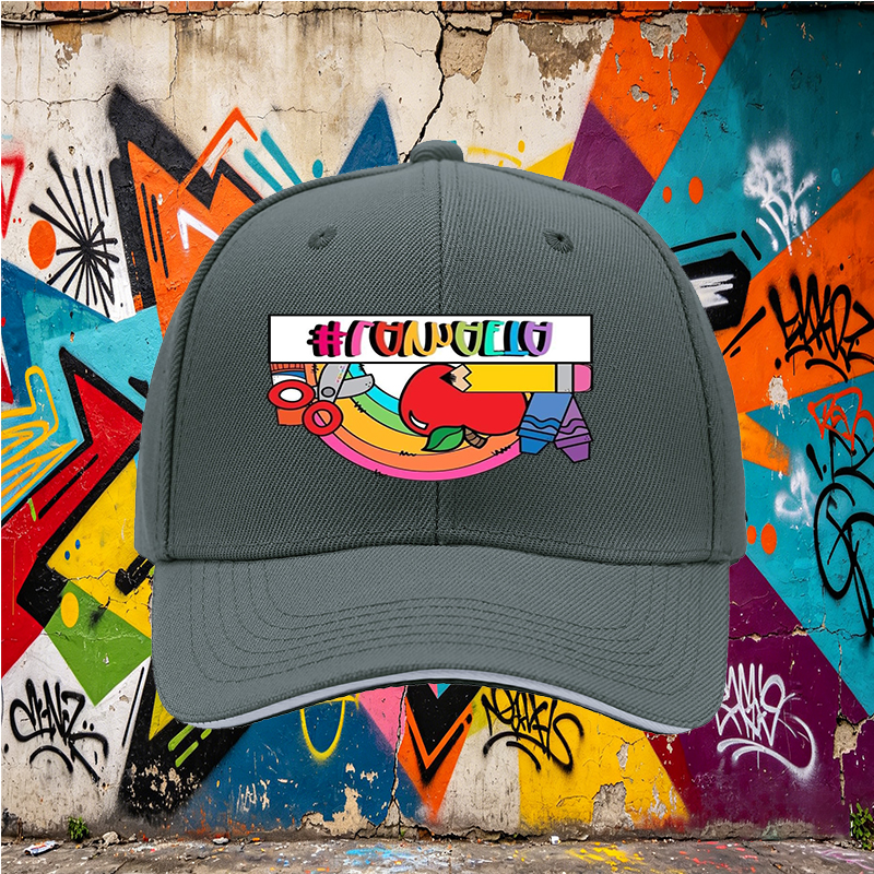 Unisex Classic Sandwich Hat with Rainbow Apple Art Print #LAMAAETA - Perfect for School Events, Art Classes, and Creative Outings - Ideal for Students, Teachers, and Art Enthusiasts