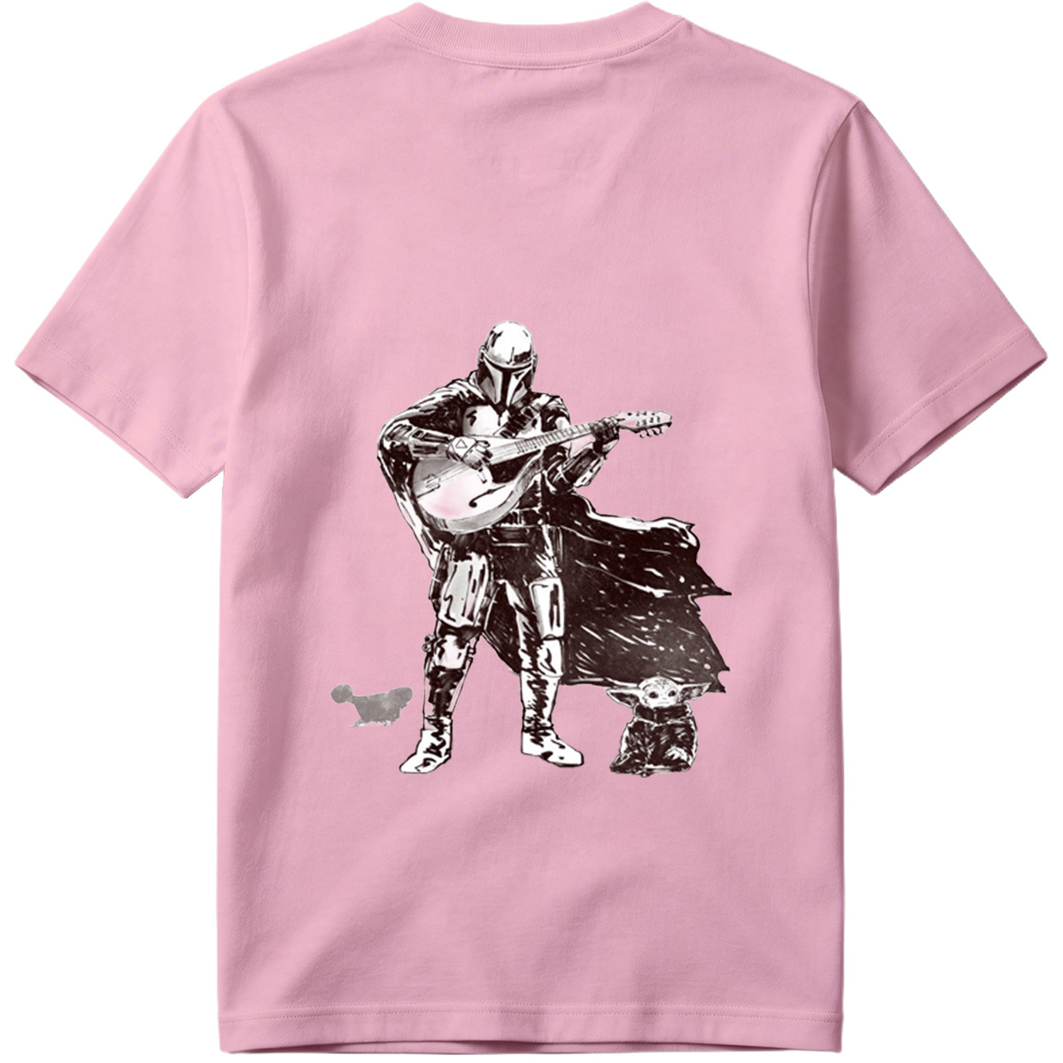 The Mandalorian Playing Mandolin with Grogu - Tee