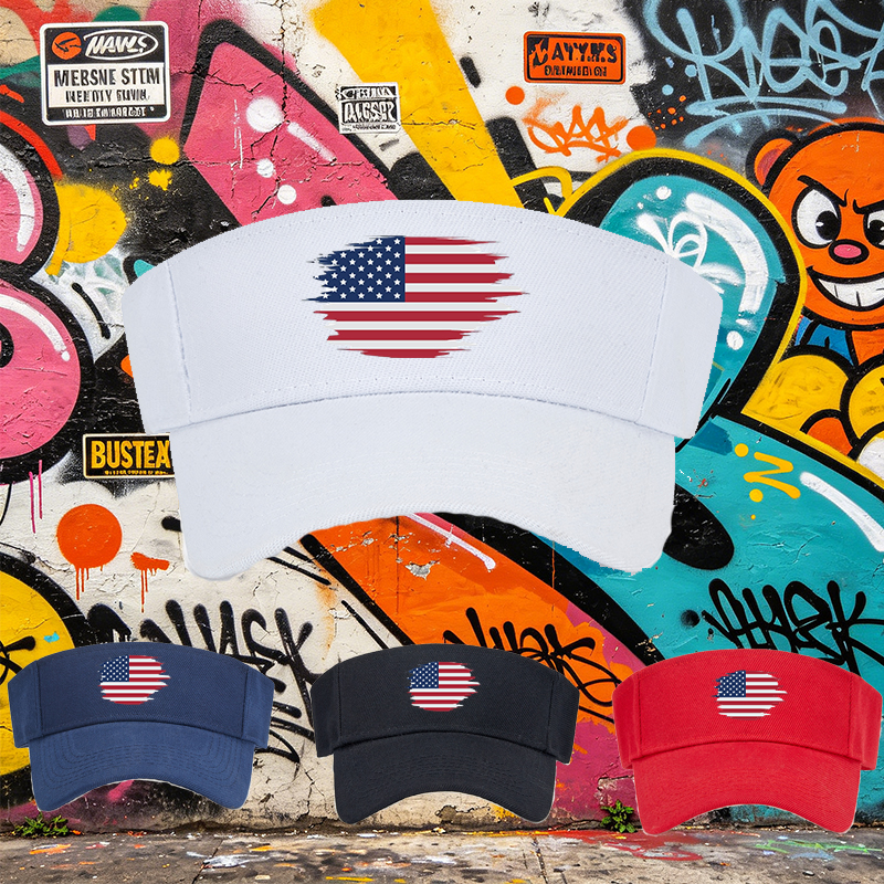 Unisex Classic Mesh Sun Hat with USA Flag Print Design - Lightweight Breathable Cap for Outdoor Activities, Perfect for Men and Women Who Love Patriotic Style and Casual Wear