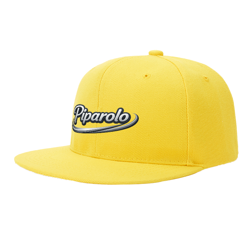 Flat Brim Baseball Cap Piparolo Logo Print Streetwear Underground Skate Style for Basketball Court Skate Park Urban Lifestyle Hip Hop Artists Skaters Streetwear Enthusiasts