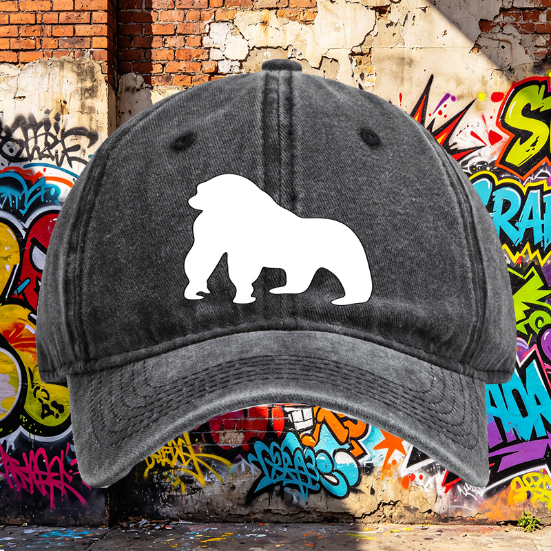 Unisex Classic Washed Cap with Lion Silhouette Print + Unisex Classic Washed Cap for Outdoor Activities, Travel, and Casual Wear + Ideal for Adults Seeking Stylish and Comfortable Headwear