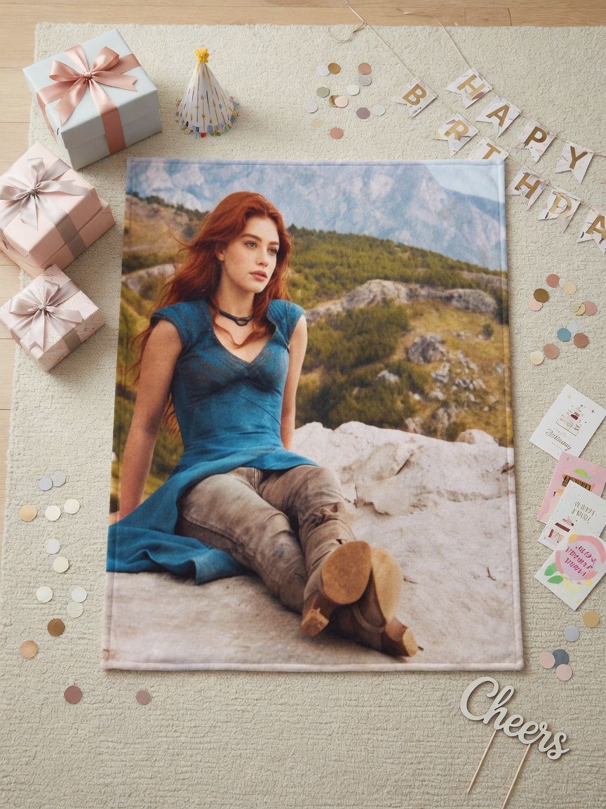 Custom Photo Portrait Blanket Personalized Fleece Throw Soft Flannel Bed Couch Wrap Ideal Meaningful Gift