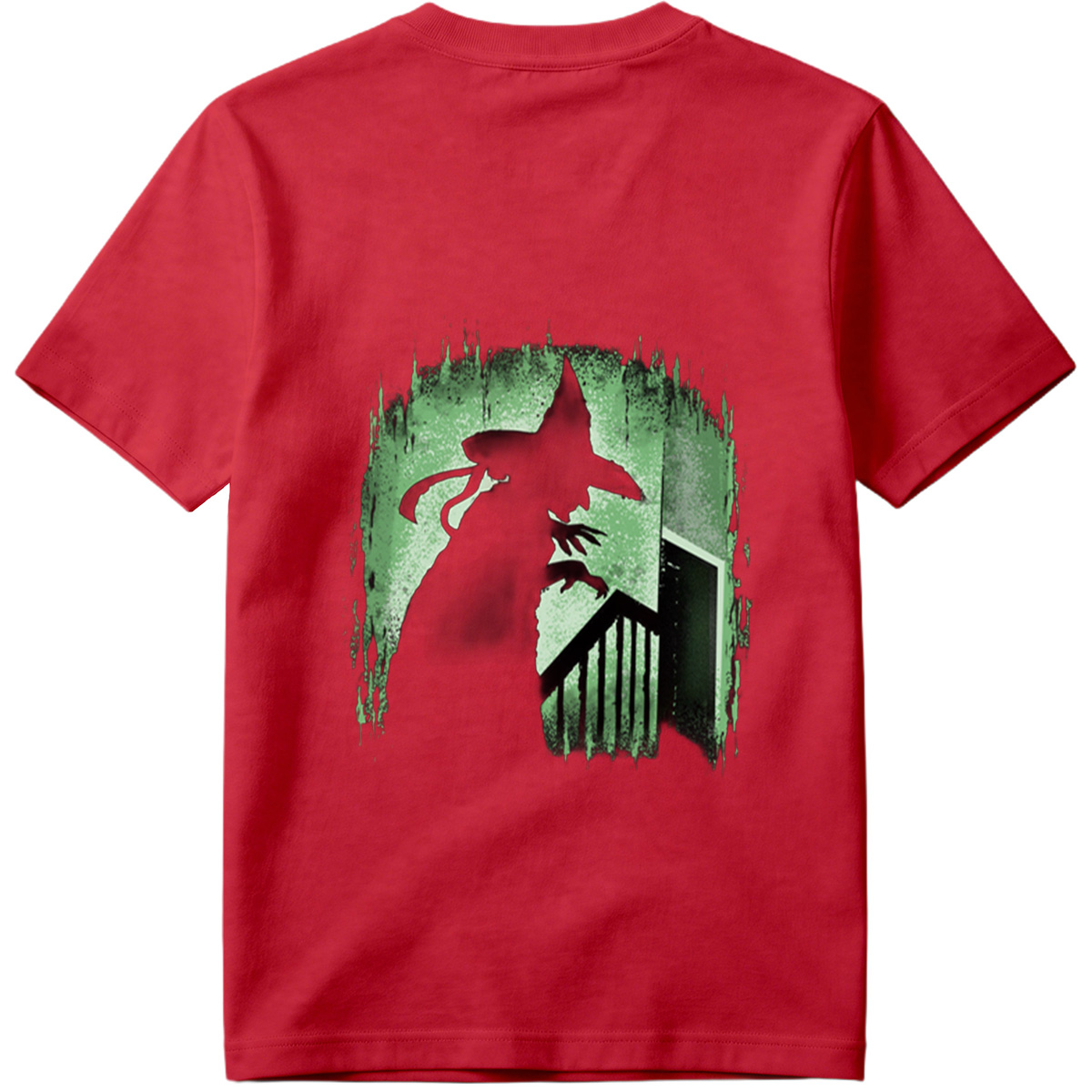 Witch Silhouette in Green Glow - Tee