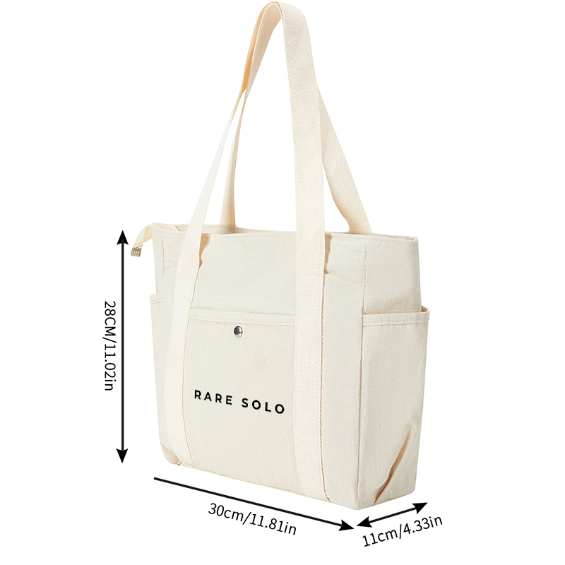 Multi Pocket Bag Beige with Minimalist Logo Print | Versatile Everyday Carry for Urban Professionals and Students on the Go