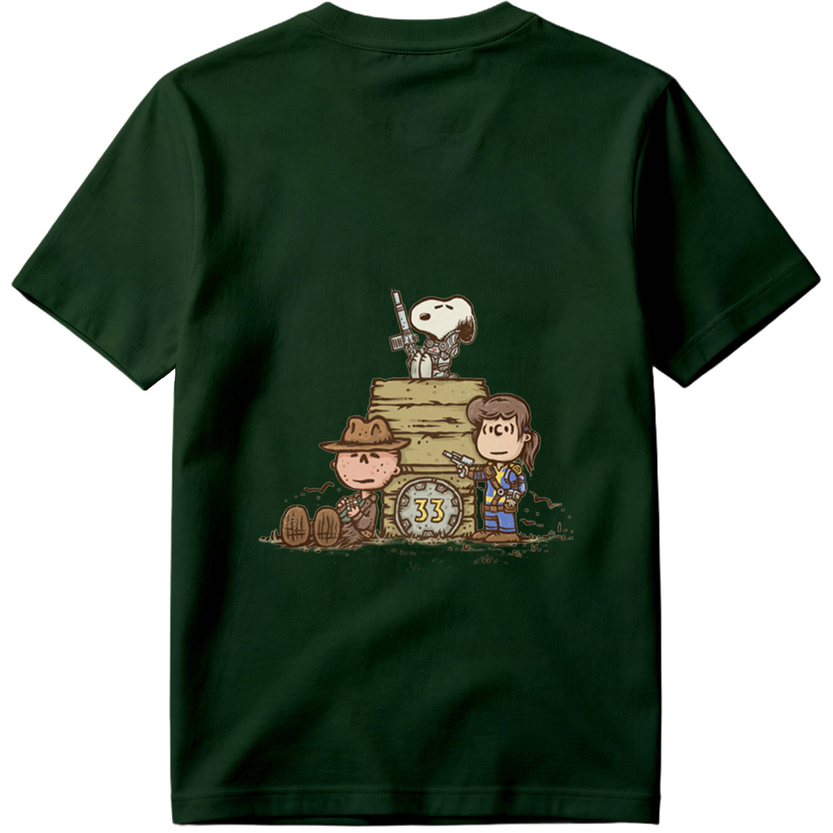 Snoopy, Charlie Brown, and Peppermint Patty in Fallout 33 - Tee