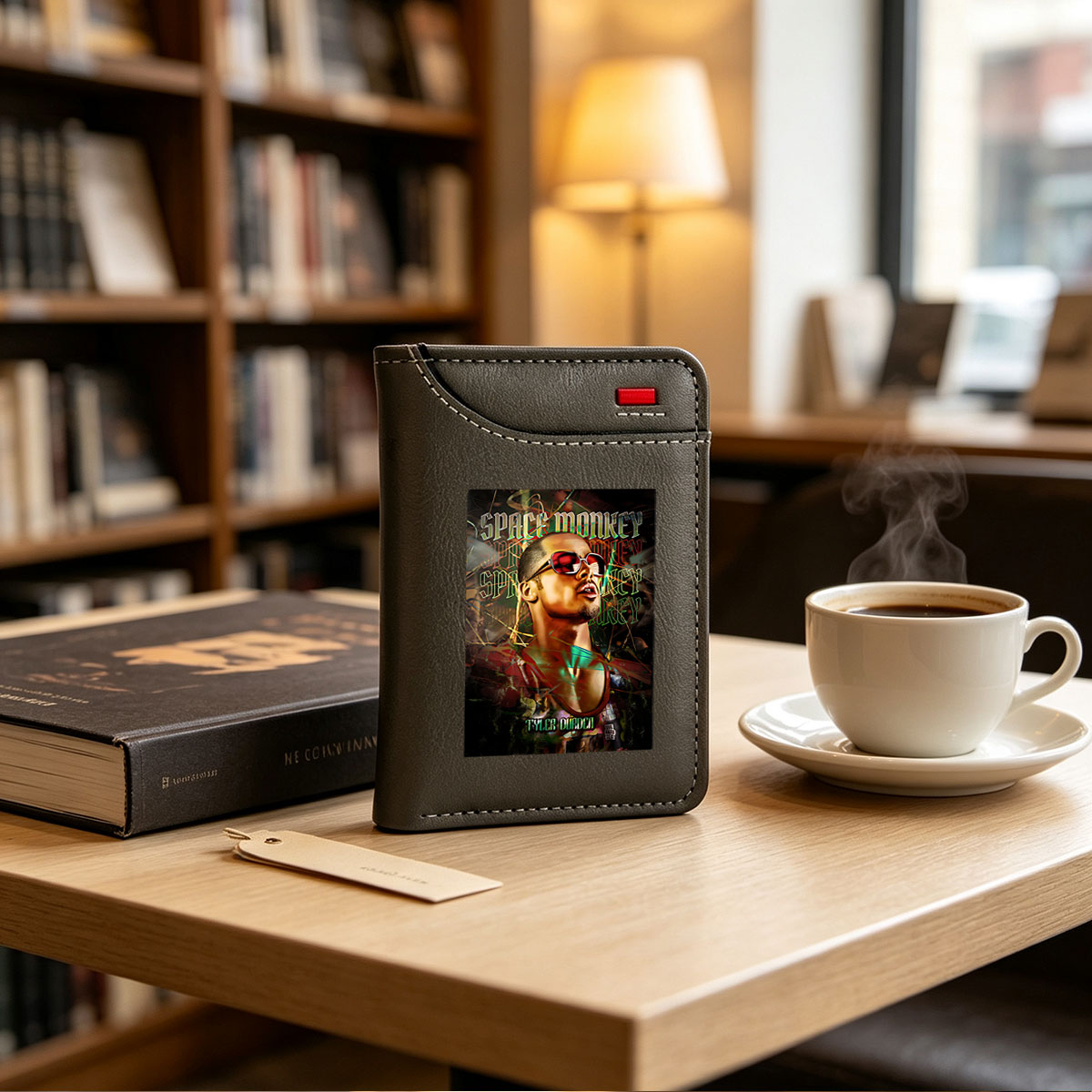 Tyler Durden in Space Monkey: A Futuristic Portrait - Vertical Style Wallet