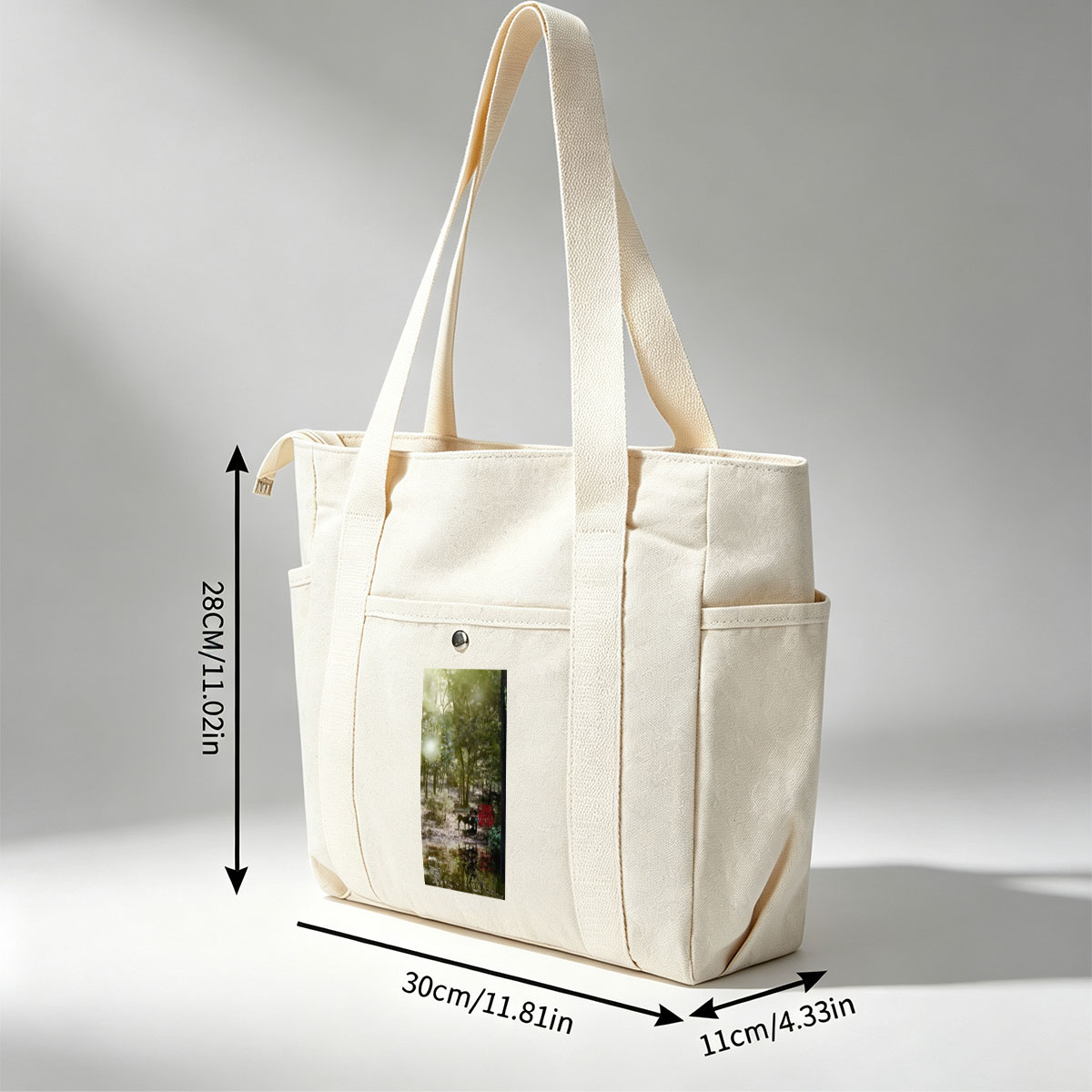 Warren Zevon in the Forest with Dog and Reflection in Water - Multi-pocket bags