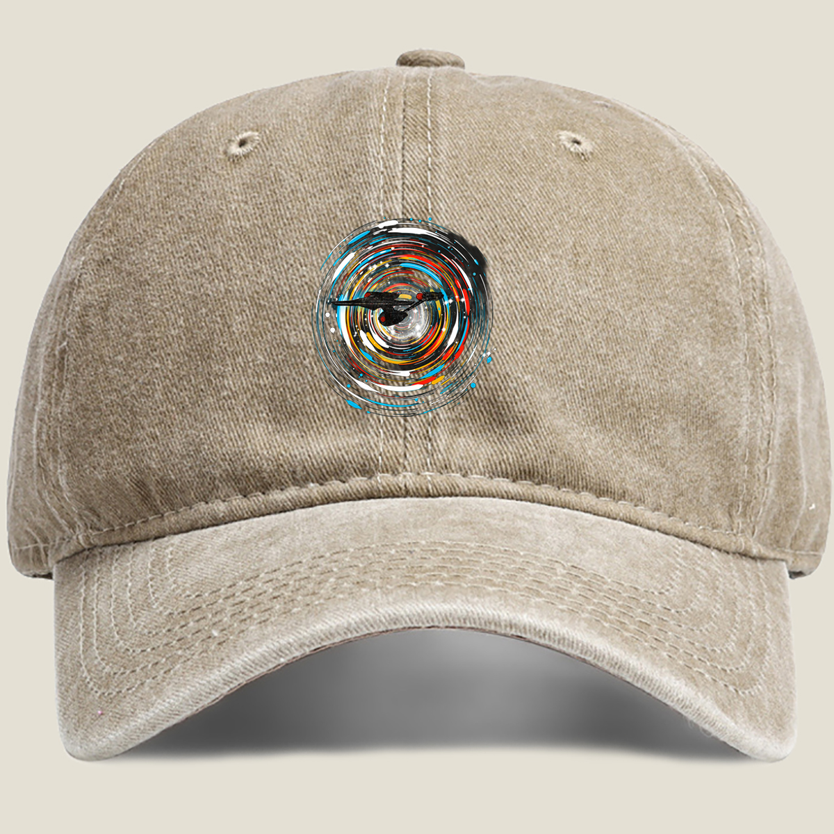 Star Trek: Enterprise in Warp Space - Washed Denim - Baseball Cap