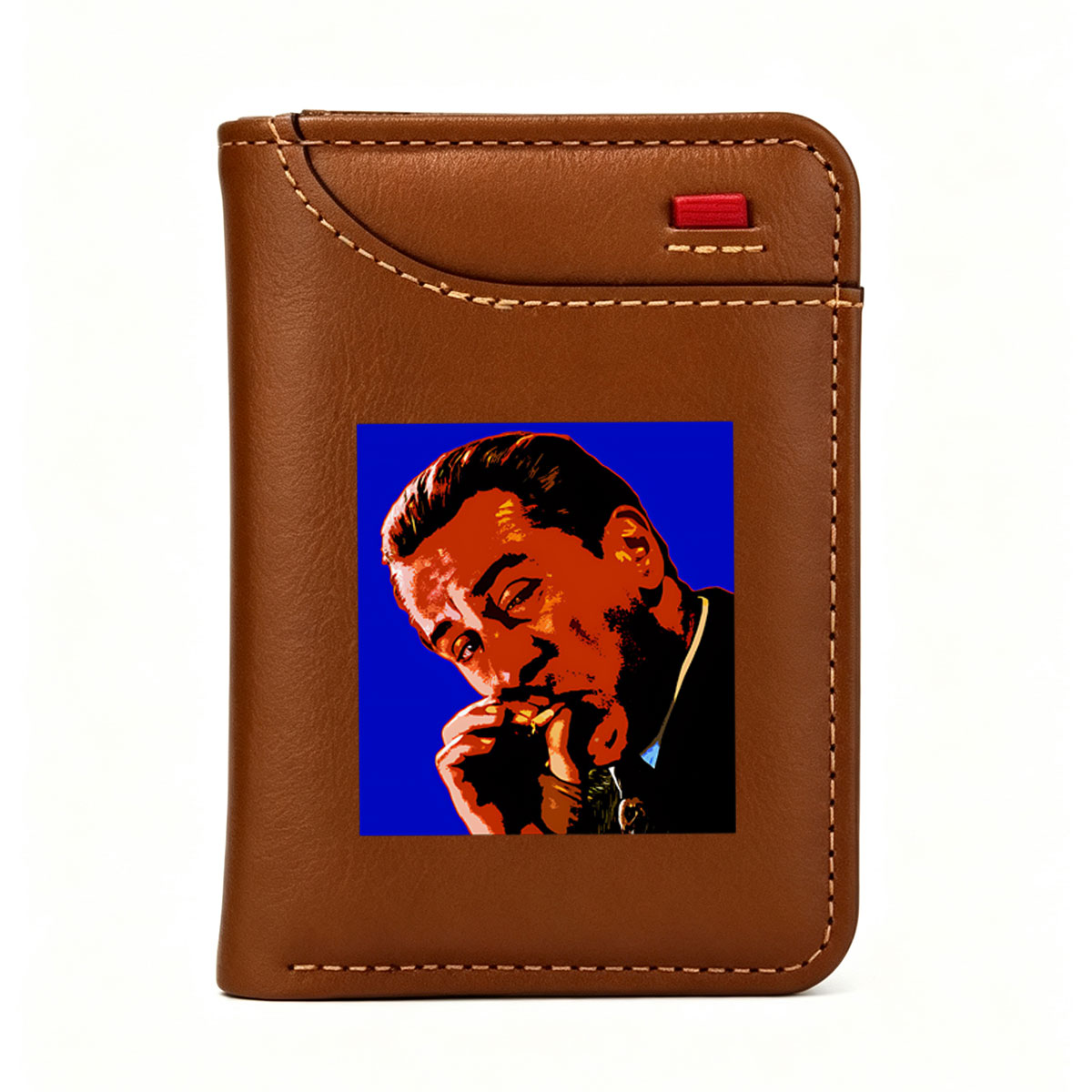 Thinker in Suit: Portrait of a Contemplative Man - Vertical Style Wallet