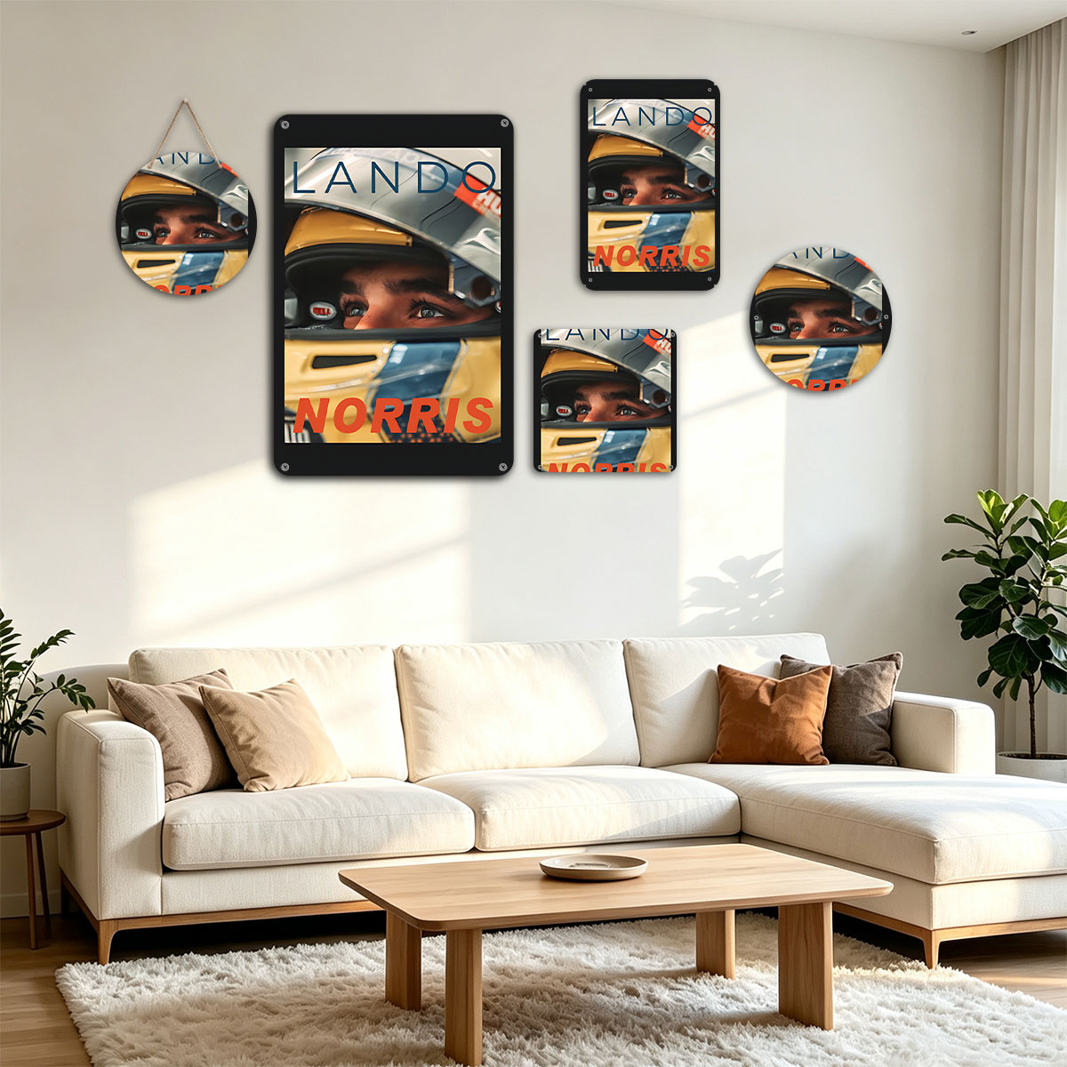 Lando Norris in Racing Helmet, Formula 1 Driver, McLaren Team - painting