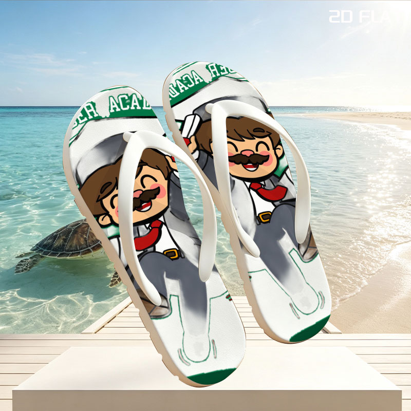 Plumber Academy Graduate Celebrates with Diploma -  flip-flops