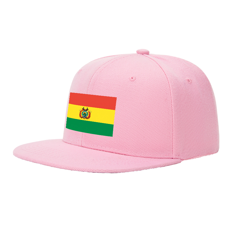 Flat Brim Baseball Cap Bolivia Flag Print Streetwear Underground Skate Style for Basketball Court Skate Park Urban Lifestyle Skaters Rappers Streetwear Enthusiasts