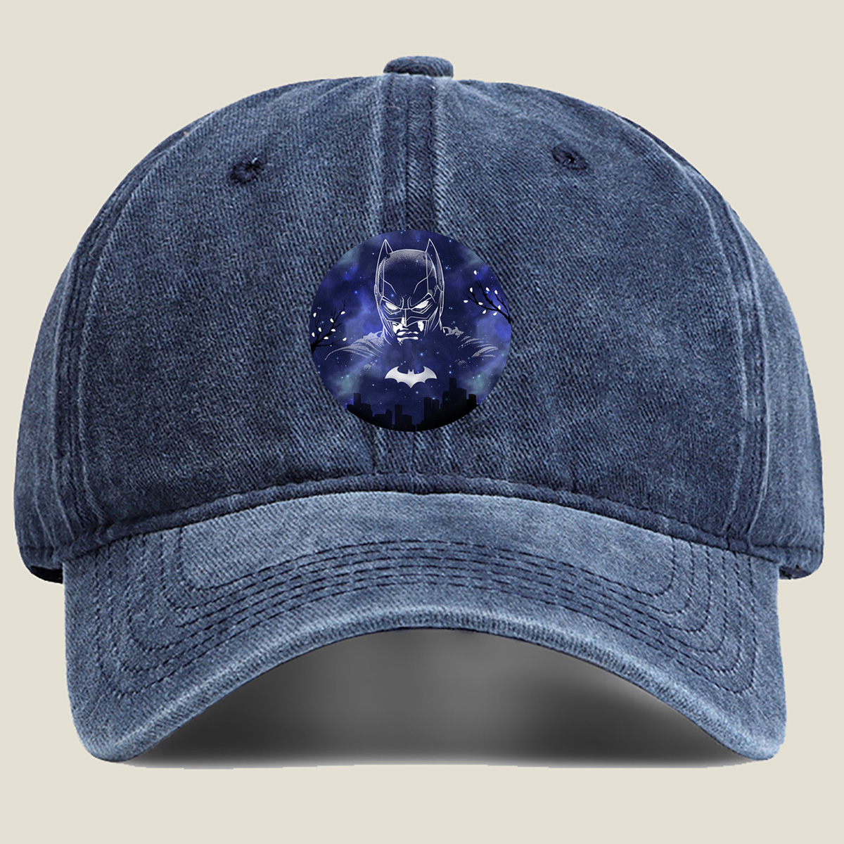 Batman: Dark Knight of the Night Sky - Washed Denim - Baseball Cap