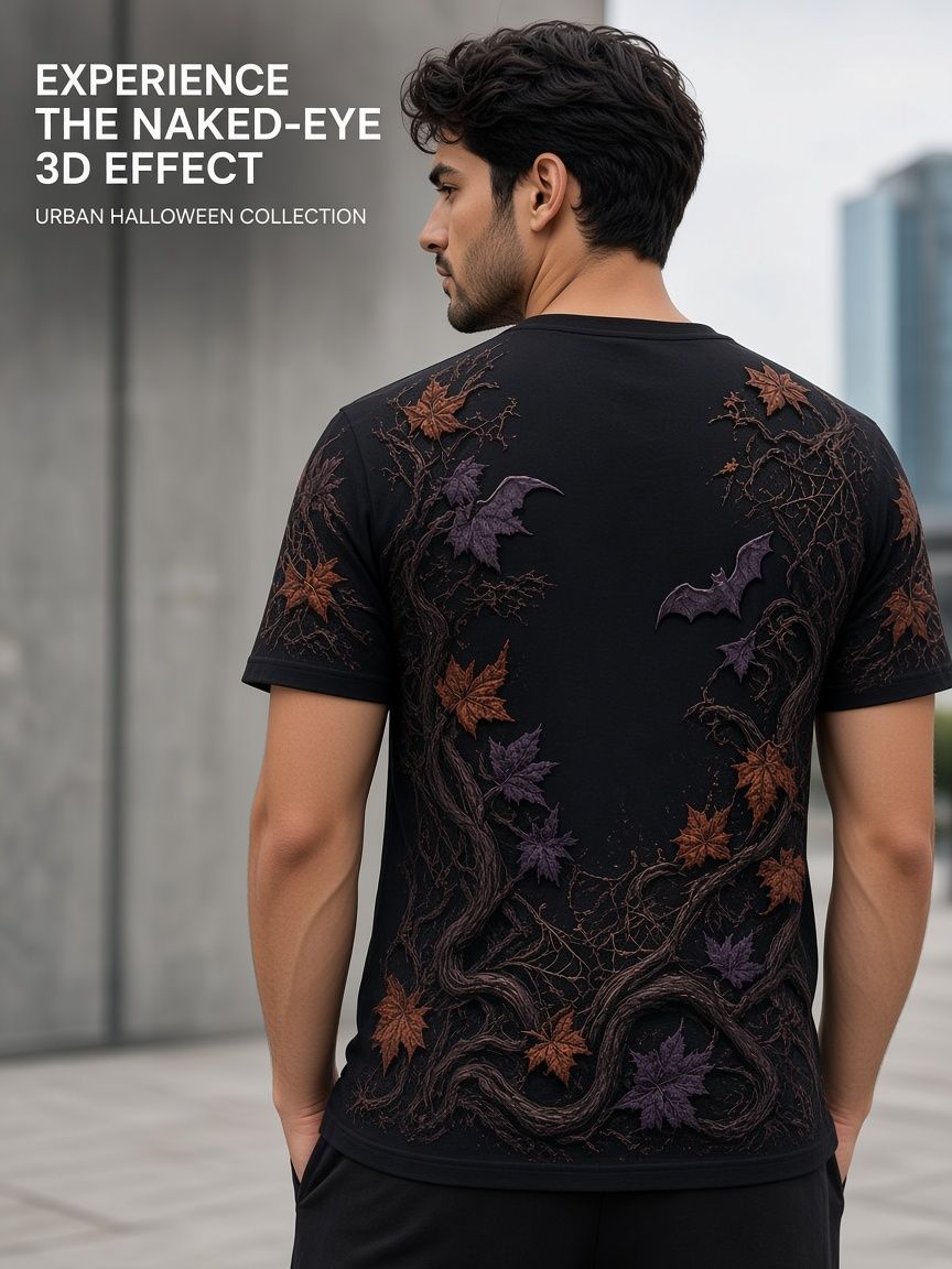 Halloween Ghost Dog 3D Optical Illusion Graphic Tee Breathable Athletic Mesh T-Shirt Casual And Sports Wear