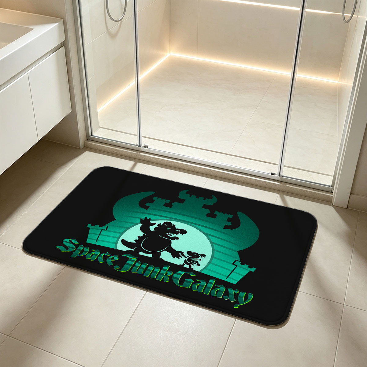 Space Junk Galaxy: Monster and Alien Adventure - Flannel floor mat