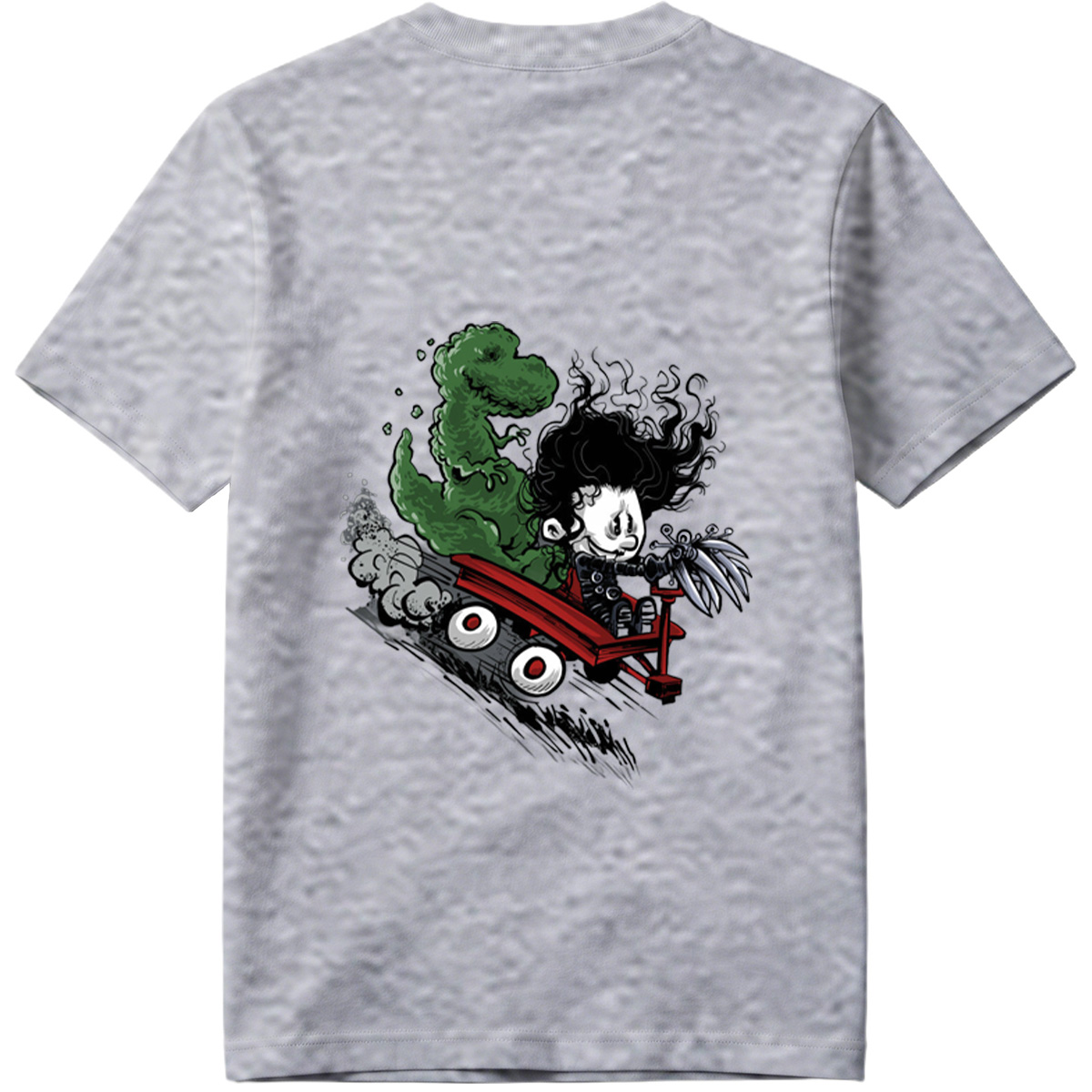 Coraline and the Green Monster in a Red Cart - Tee