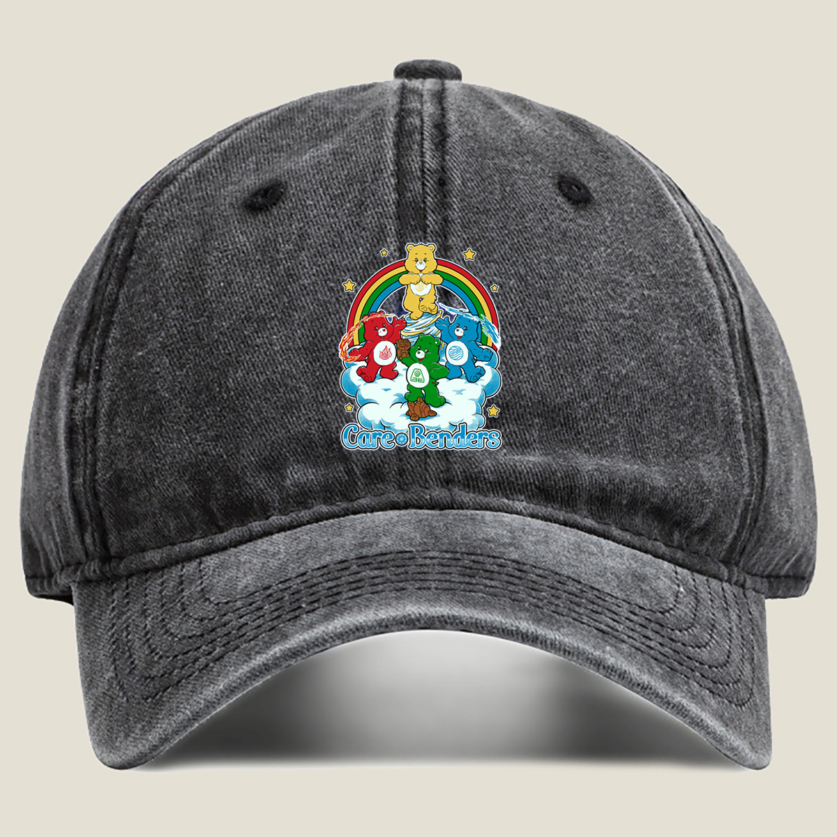 Care Bears and Avatar: The Last Airbender Crossover - Care Benders - Washed Denim - Baseball Cap