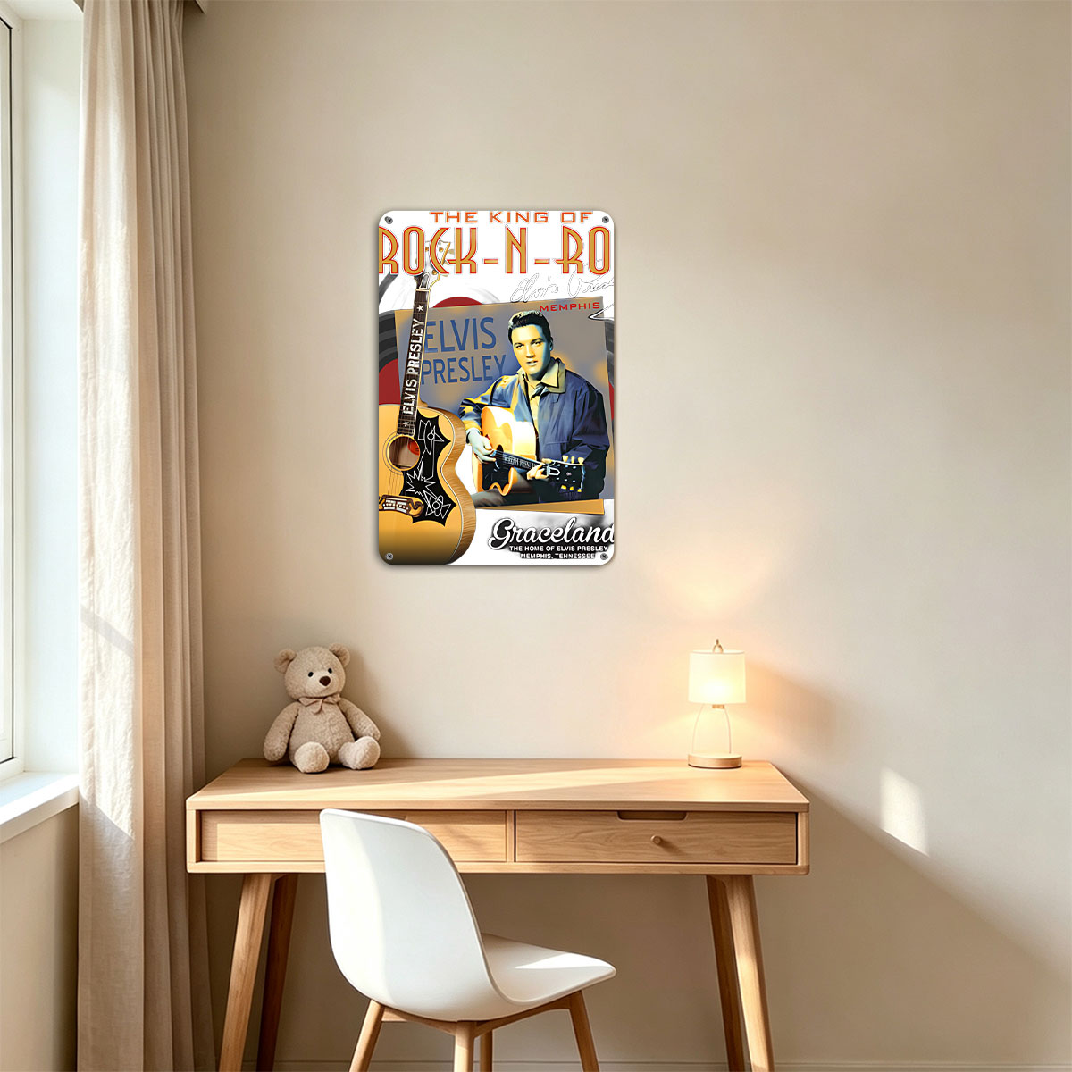 Elvis Presley: The King of Rock-N-Roll at Graceland, Memphis, Tennessee - painting