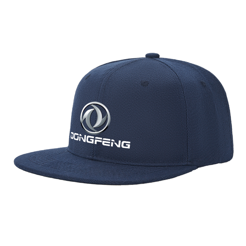 Flat Brim Baseball Cap Dongfeng Logo Print Streetwear Underground Skate Style for Basketball Court Skate Park Urban Lifestyle Skaters Rappers Streetwear Enthusiasts