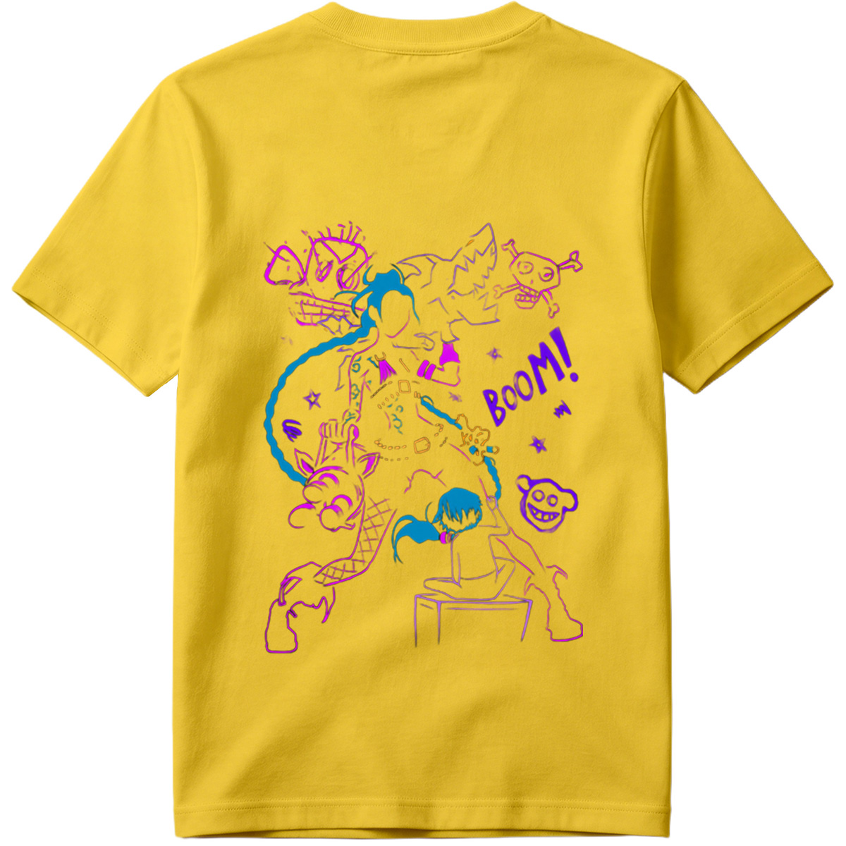 Doraemon and Friends in Neon Chaos: Boom! - Tee