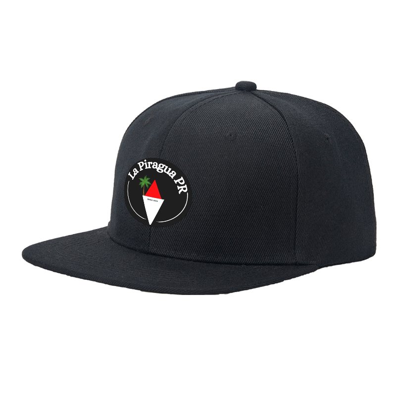 Flat Brim Baseball Cap La Piragua PR Logo Print Streetwear Underground Skate Style for Basketball Court Skate Park Urban Lifestyle Skaters Rappers Streetwear Enthusiasts Since 2019