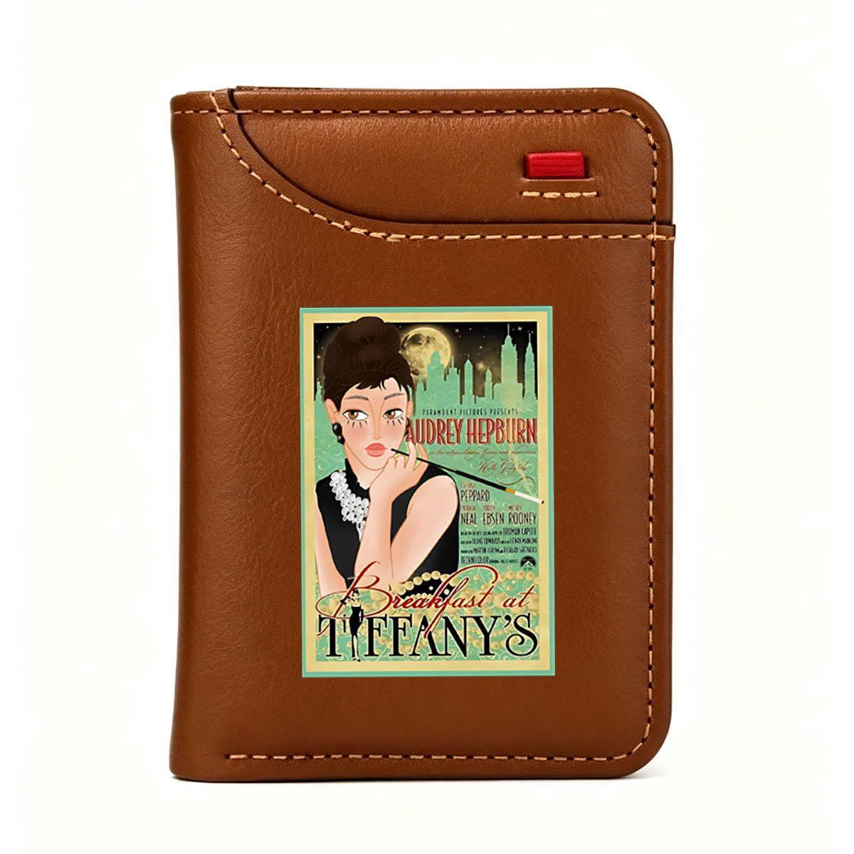 Breakfast at Tiffany's: Audrey Hepburn, George Peppard, Paramount Pictures, Classic Film Poster - Vertical Style Wallet