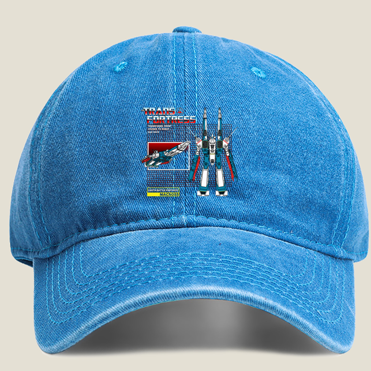The Trans Fortress: Earth Battle Fortress Macross - Washed Denim - Baseball Cap
