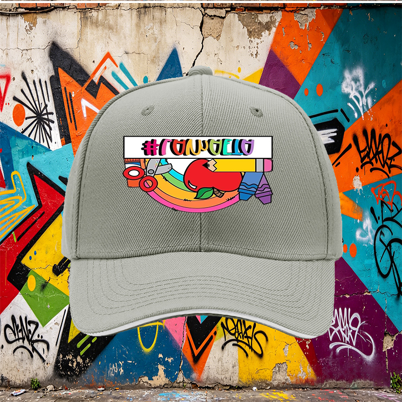 Unisex Classic Sandwich Hat with Rainbow Apple Art Print #LAMAAETA - Perfect for School Events, Art Classes, and Creative Outings - Ideal for Students, Teachers, and Art Enthusiasts