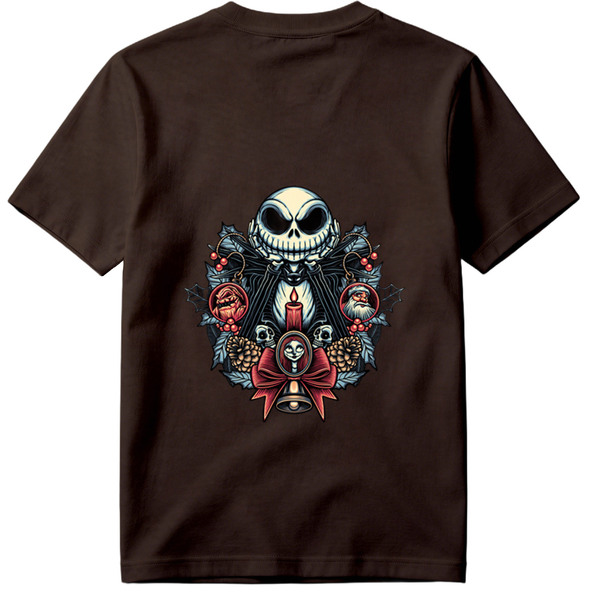 The Nightmare Before Christmas: Jack Skellington, Sally, and Santa Ornaments - Tee