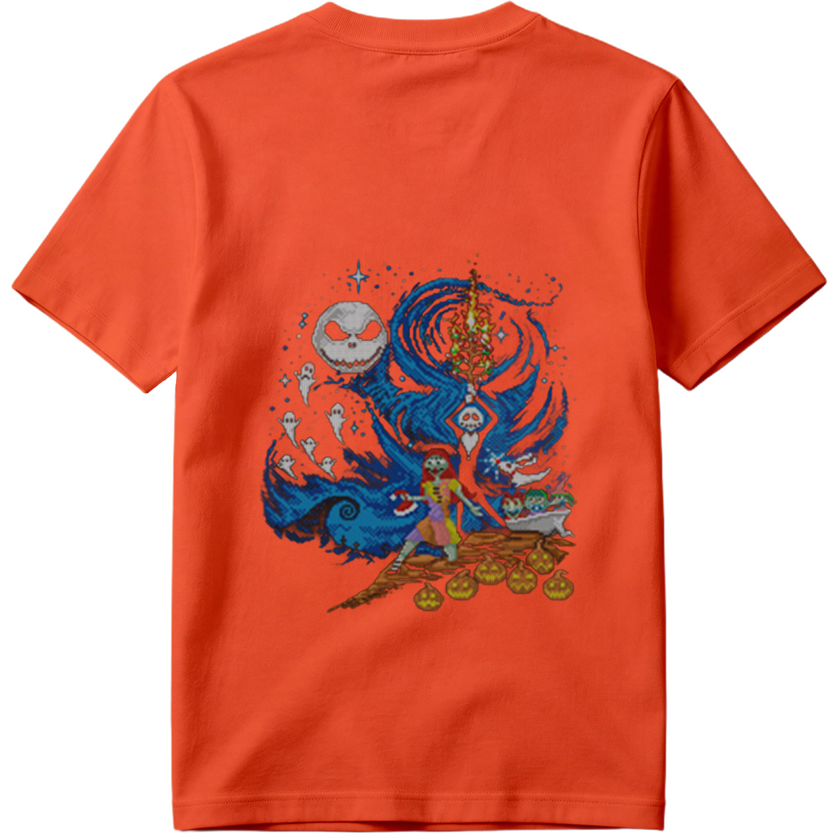 The Nightmare Before Christmas: Jack Skellington and Sally in a Magical Night Scene - Tee