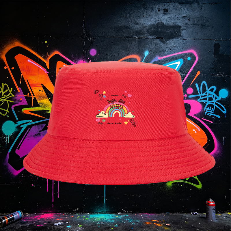 Unisex Bucket Hat with Rainbow and 