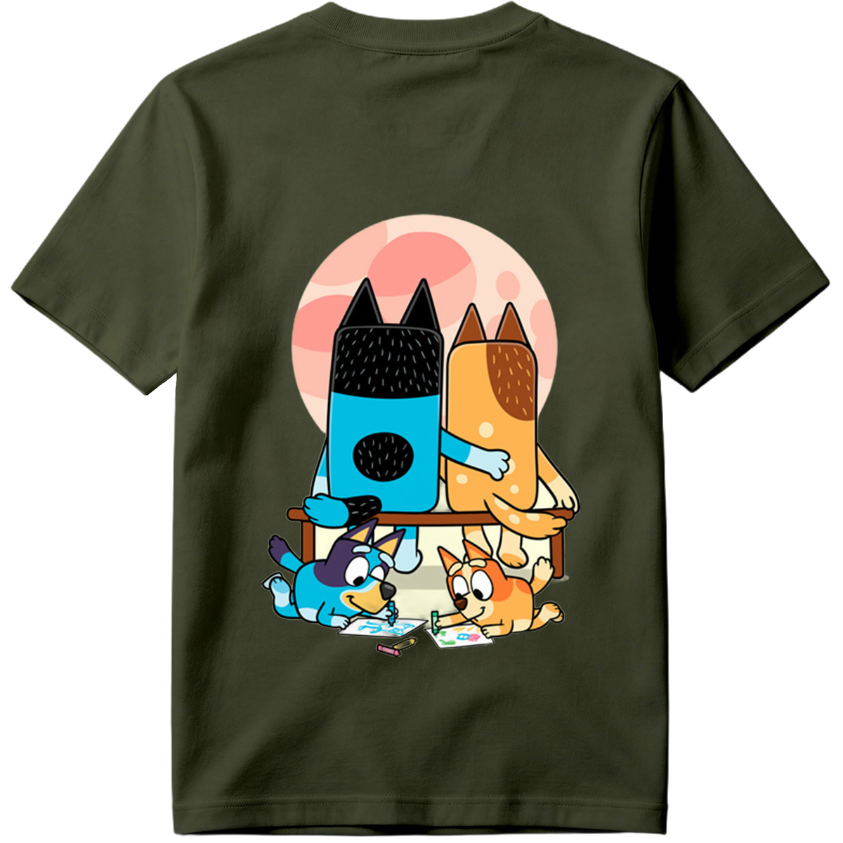 Bluey and Bingo Drawing with - Tee