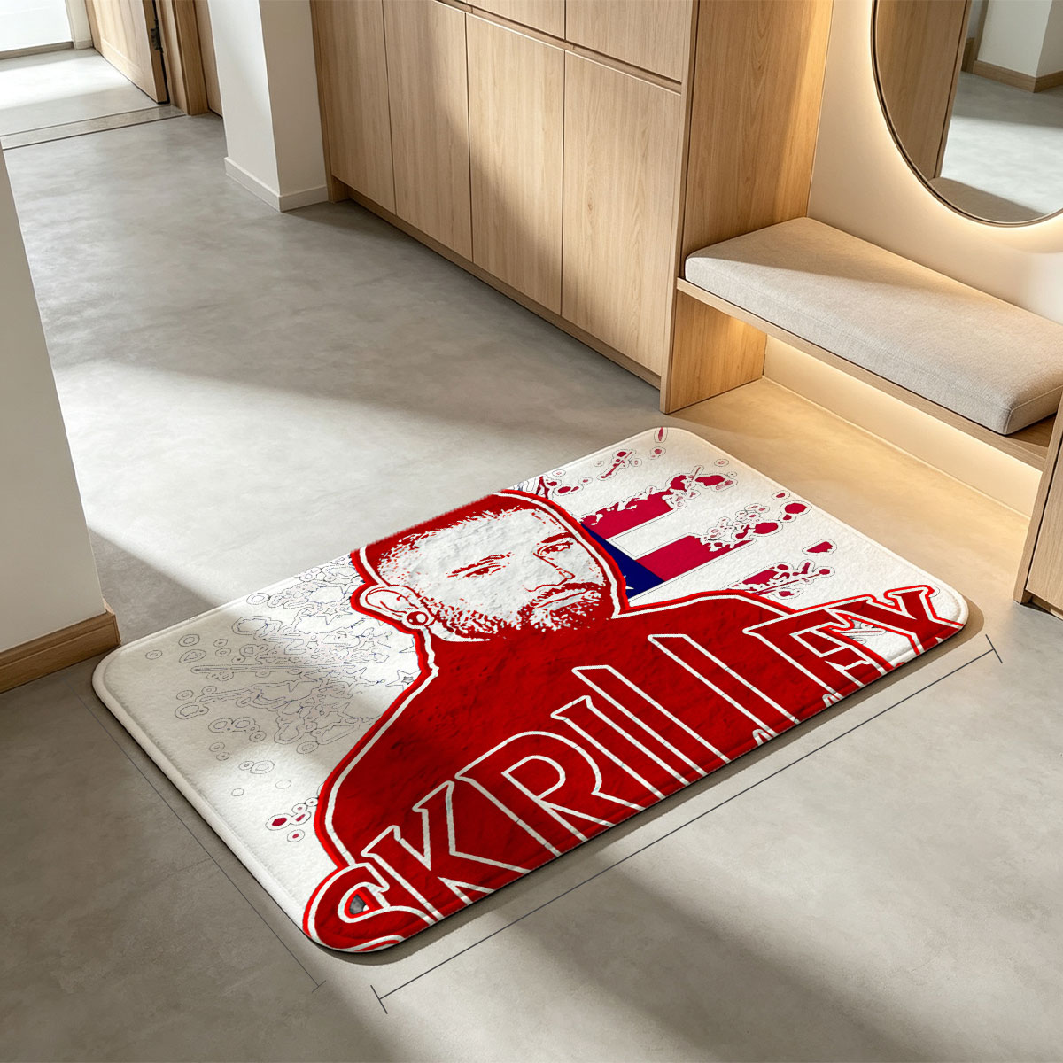 Skrillex: Electronic Music Producer and DJ Icon - Flannel floor mat