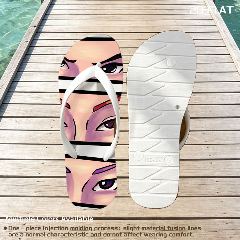 Three Anime Characters with Intense Eyes: Close-Up Portraits -  flip-flops