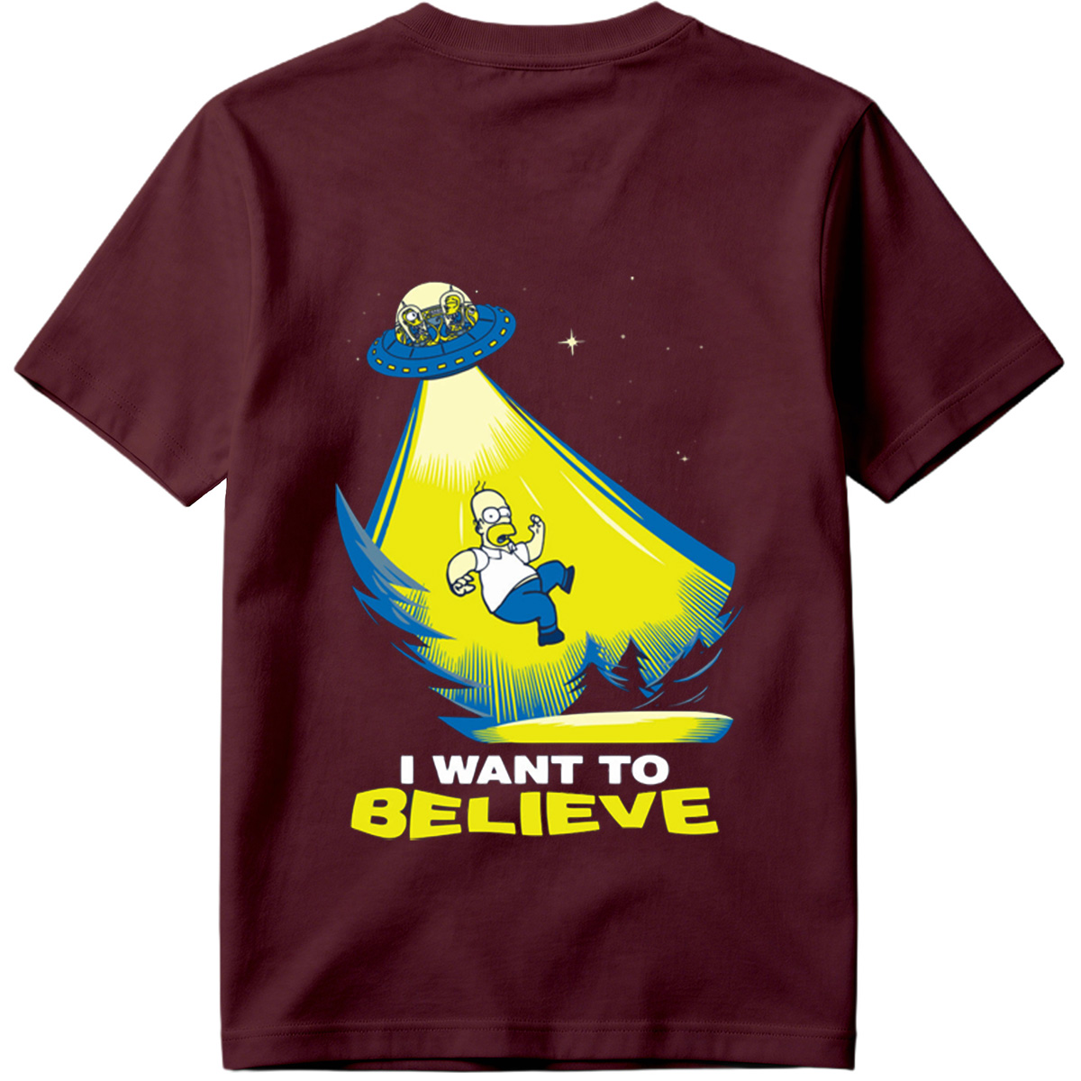 The Simpsons Homer Abduction I Want to Believe - Tee