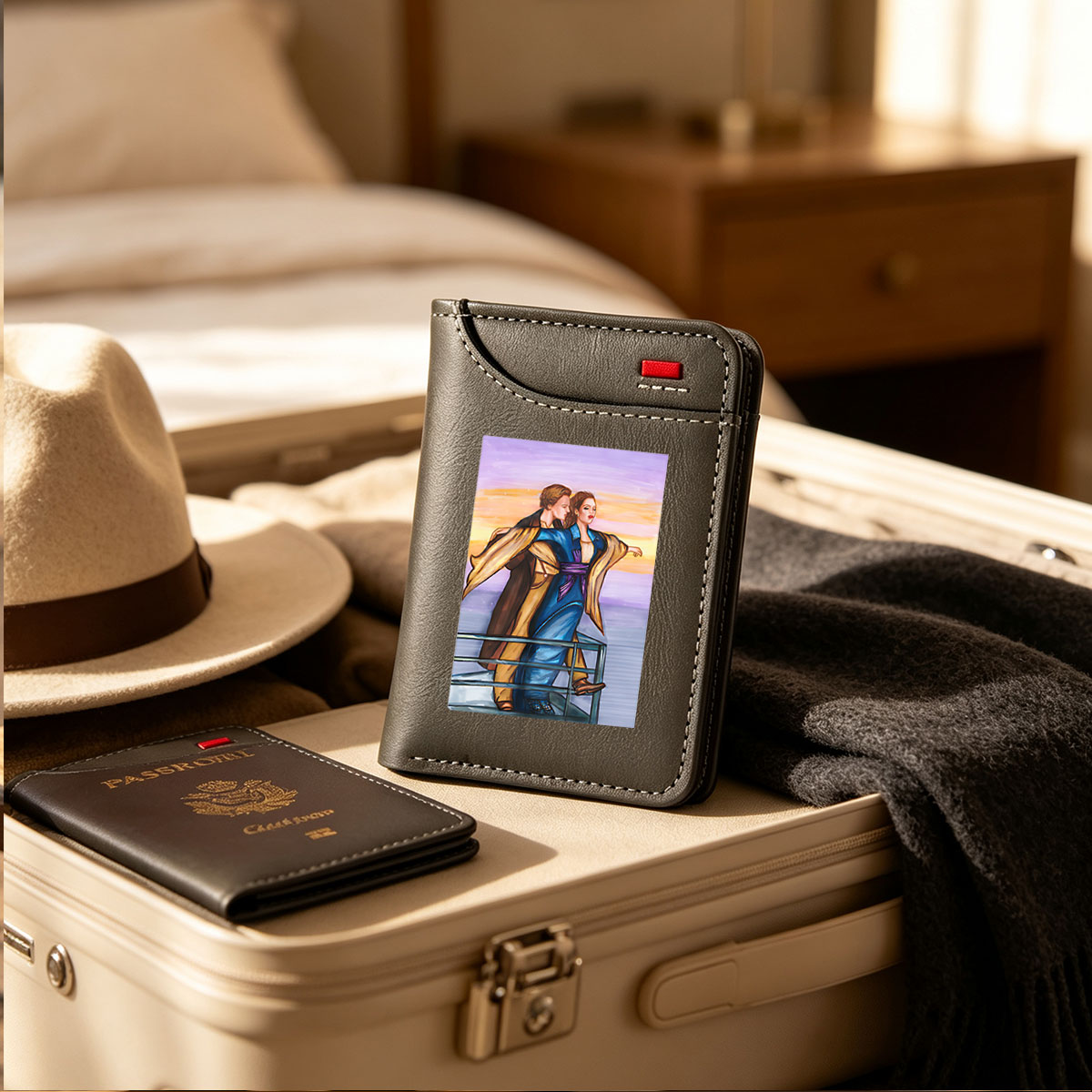 Jack and Rose on the Titanic Deck - Vertical Style Wallet