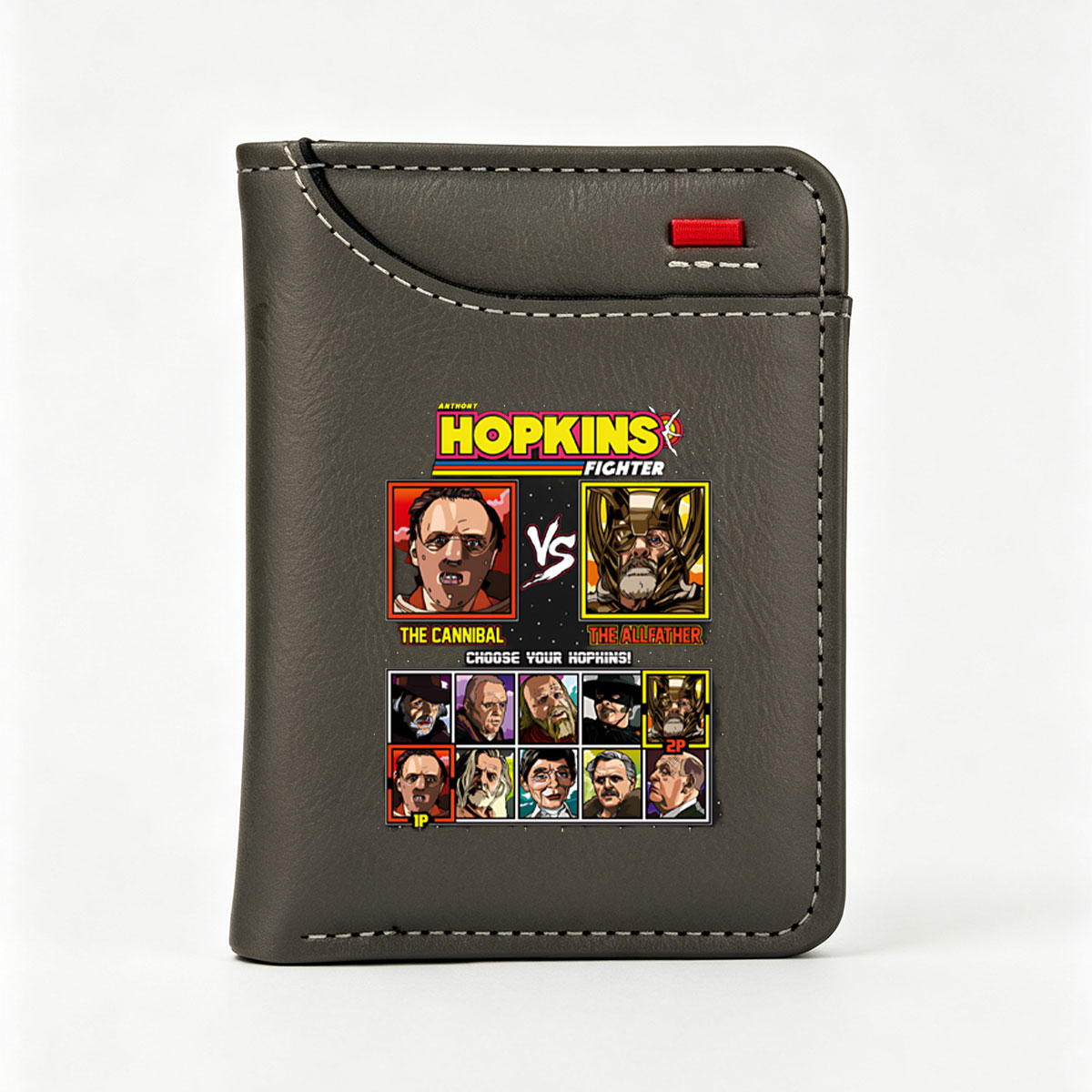 Anthony Hopkins Fighter: The Cannibal vs The Allfather - Choose Your Hopkins! - Vertical Style Wallet