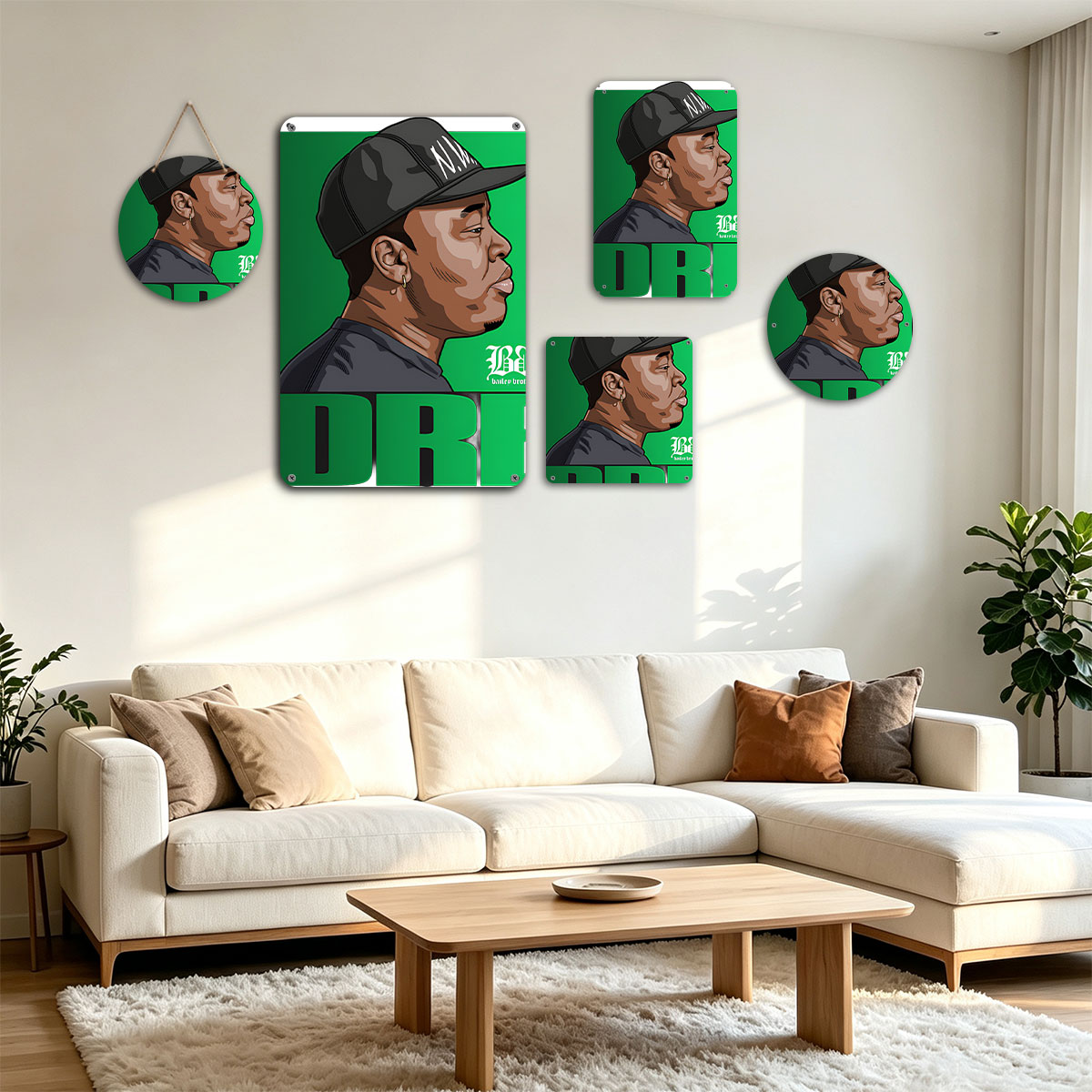 Dre, wearing a black cap with 