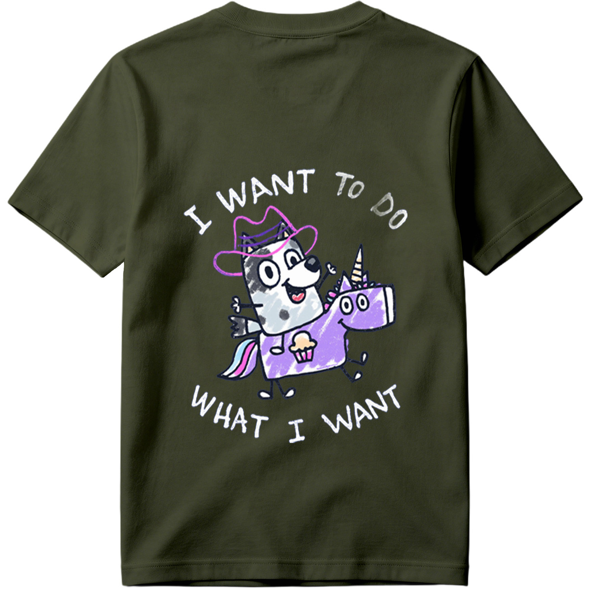 Bluey and the Unicorn: I Want to Do What I Want - Tee