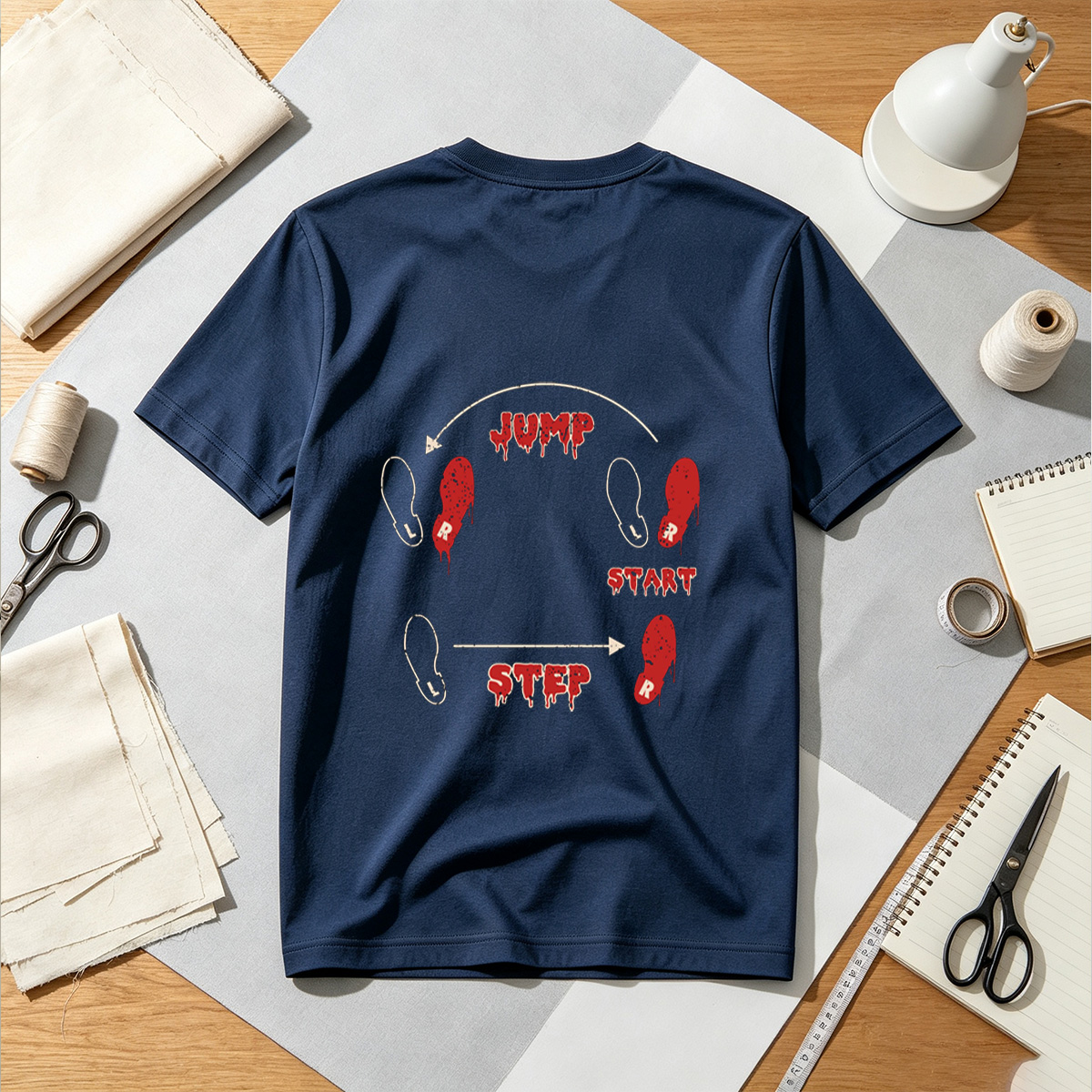 Jump Step Start: Footprint Dance Move Guide - Tee