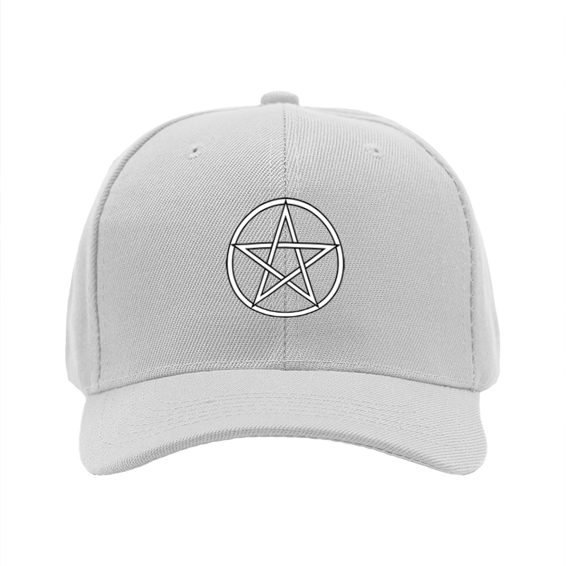 1pc New Baseball Cap with Pentagram Print Design Unisex Adjustable Hat for Outdoor Activities and Casual Wear Suitable for Adults Who Love Unique Symbolic Style