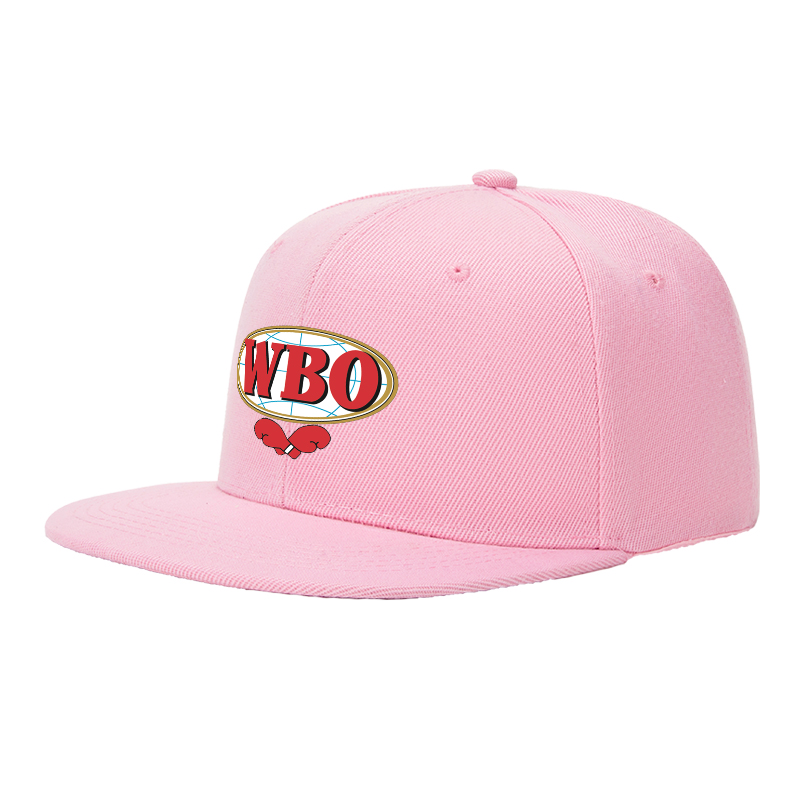 Flat Brim Baseball Cap WBO Boxing Logo Print Streetwear Underground Skate Style for Boxing Gym Basketball Court Urban Athletes and Hip Hop Culture Fans