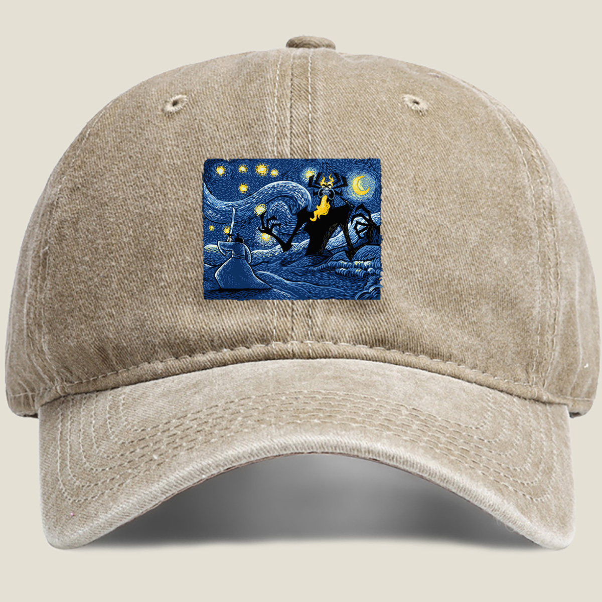 Samurai vs. Fiery Spider in Starry Night - Hat