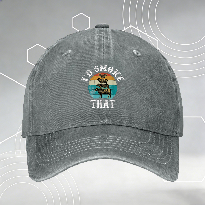 New Baseball Cap with Funny Pickle Tennis Player Print 