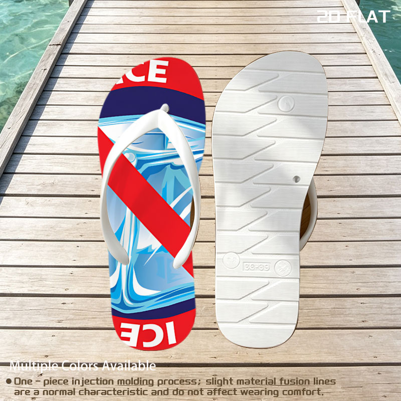 No Ice Sign with Prohibited Symbol -  flip-flops